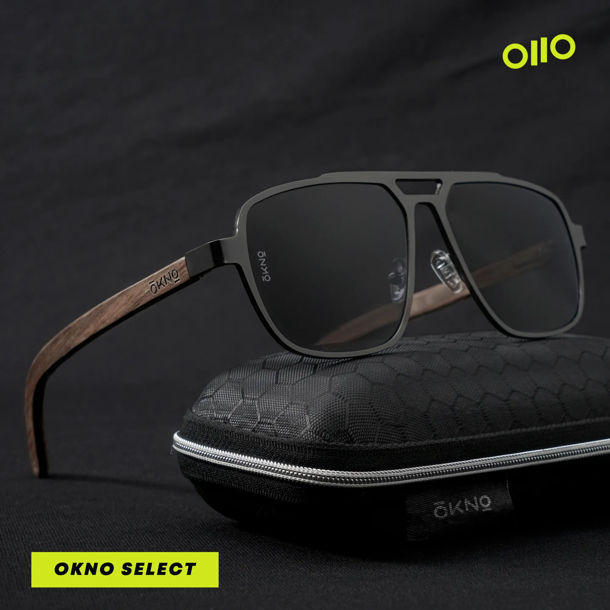 Zion Wood Black Power Sunglasses